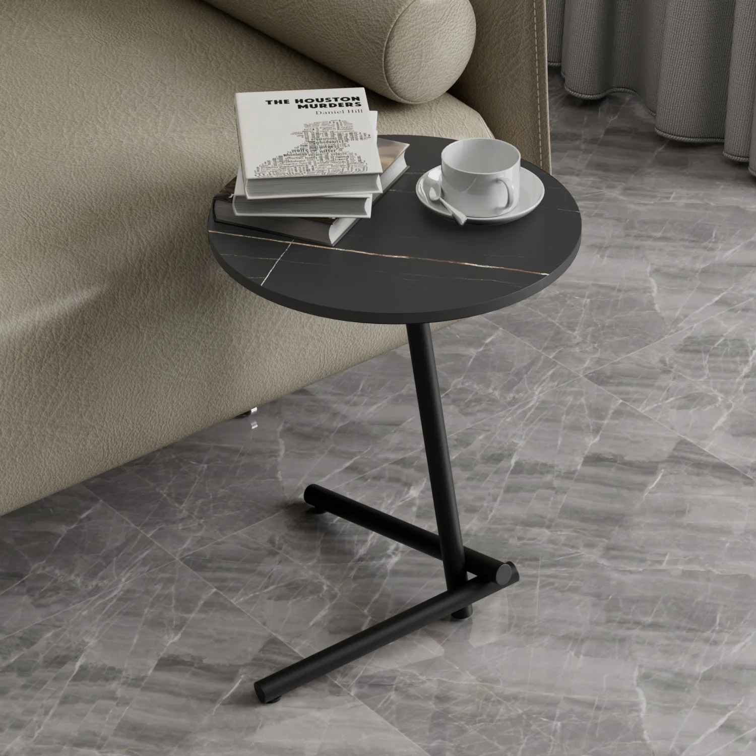 #Modern Stone Slab Side Table, Mini Coffee Table for the Living Room