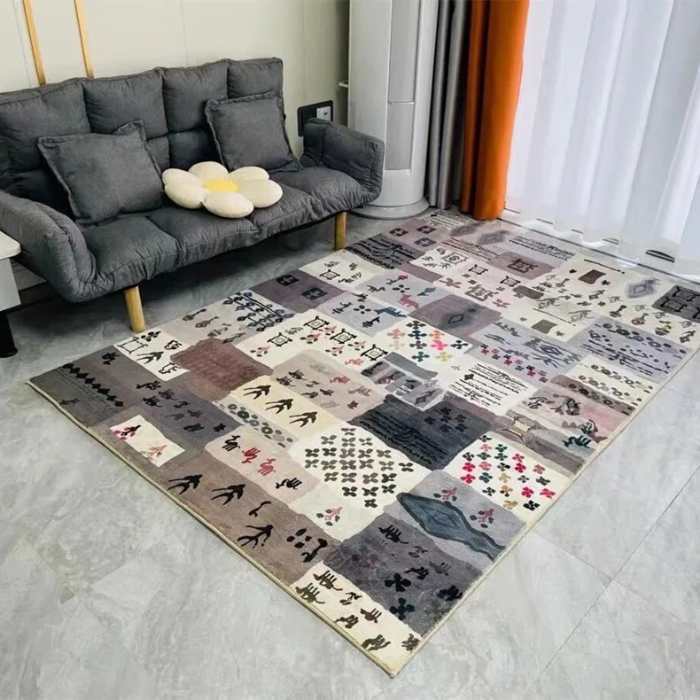 Living Room Carpet Non-slip Dirt-resistant Soft Foldable Rugs Machine Washable Floor Mat Moroccan Style Bedroom Large Size Mats
