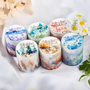 1pcs/1lot Decorative Adhesive tapes The Wilderness of Healing masking tapes Junk Journal Scrapbooking stikcers DIY