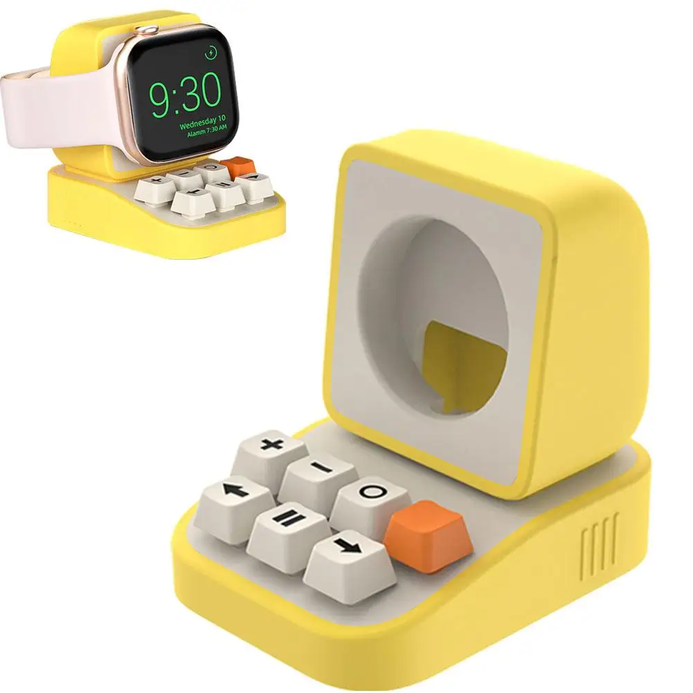 For Apple IWatch Typewriter Watch Stand Charging Base Wireless Charging Silicone Watch Stand