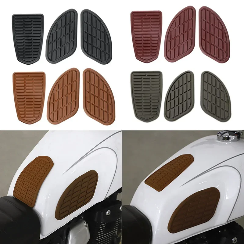 

Универсальная мотоциклетная накладка на топливный бак Cafe Racer, боковая наклейка на бензобак, наколенник, винтажные боковые панели для Honda Yamaha