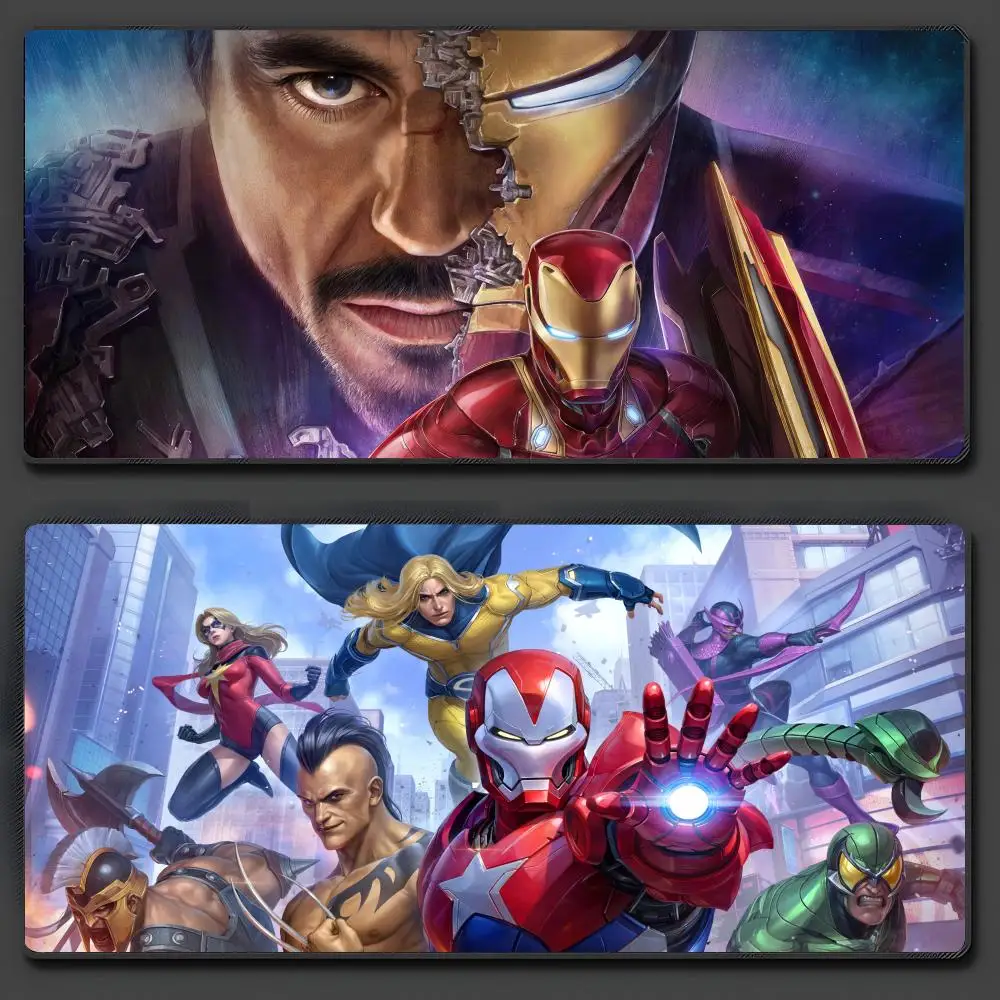 

Коврик для мыши Anime I-Iron Man, большой, противоскользящий, резиновый, игровой, прочный, с толстым швом по краям, подходит для офиса и игр