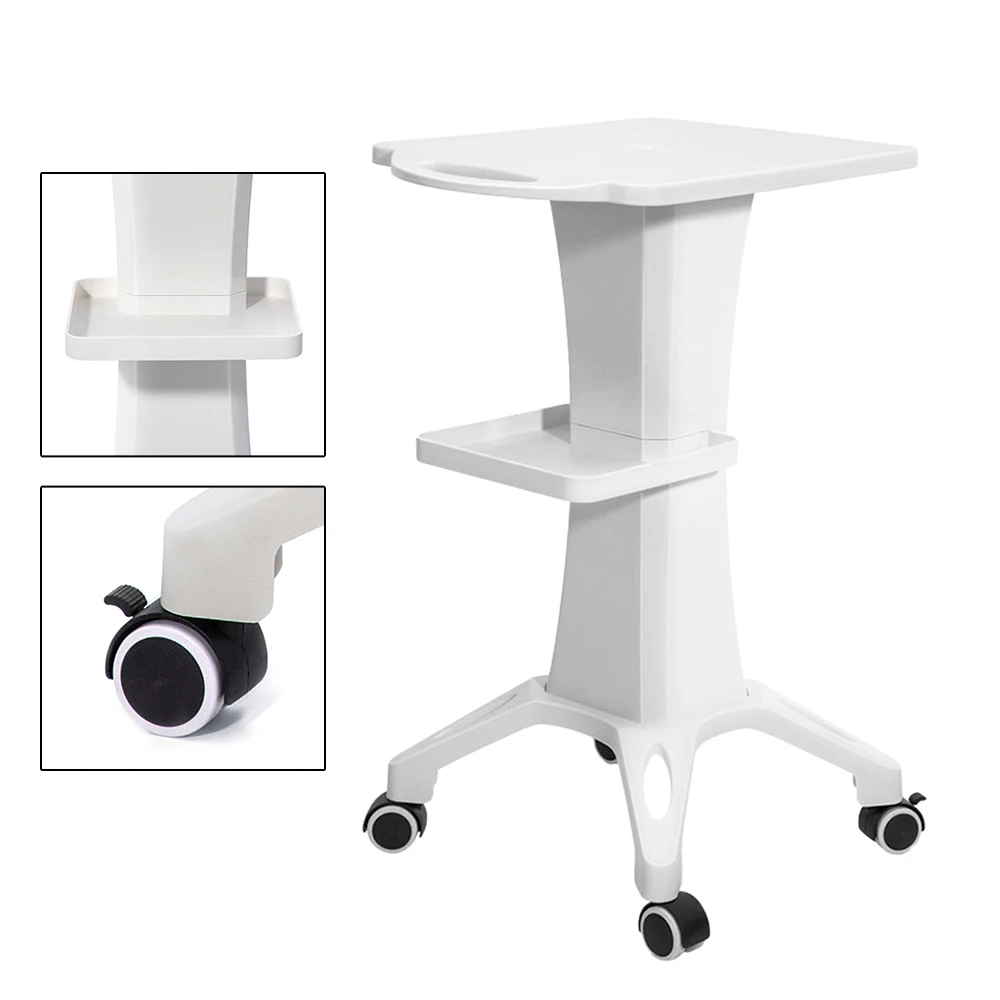 Salon Trolley with 88.18 lbs Load Capacity, Modern White Design, Easy Assembly and Maintenance