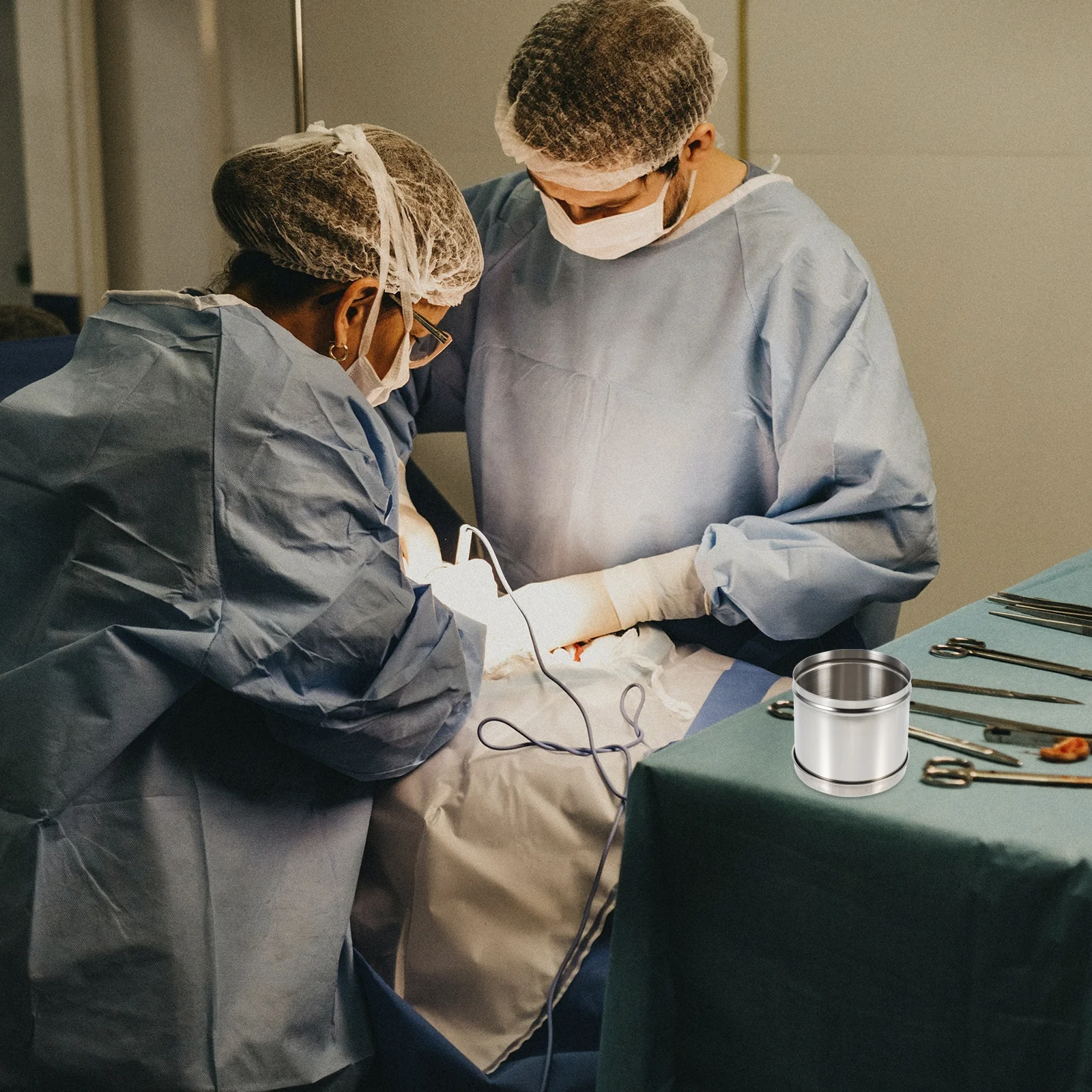 

1pc Stainless Steel Ointment Jar Rustproof Storage Container For Cotton Balls Gauze Dressings Unguent Medical Salon