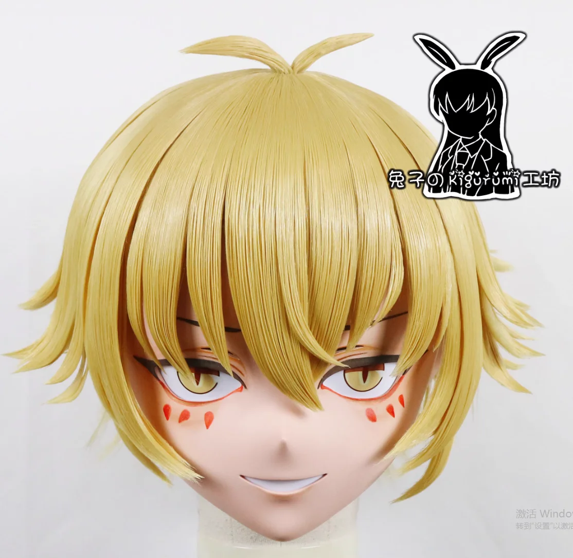 

(RB0402)Customize Lockable Full Head Resin Cartoon Cosplay Japanese Character Anime Role Play Kigurumi Mask With Back Shell