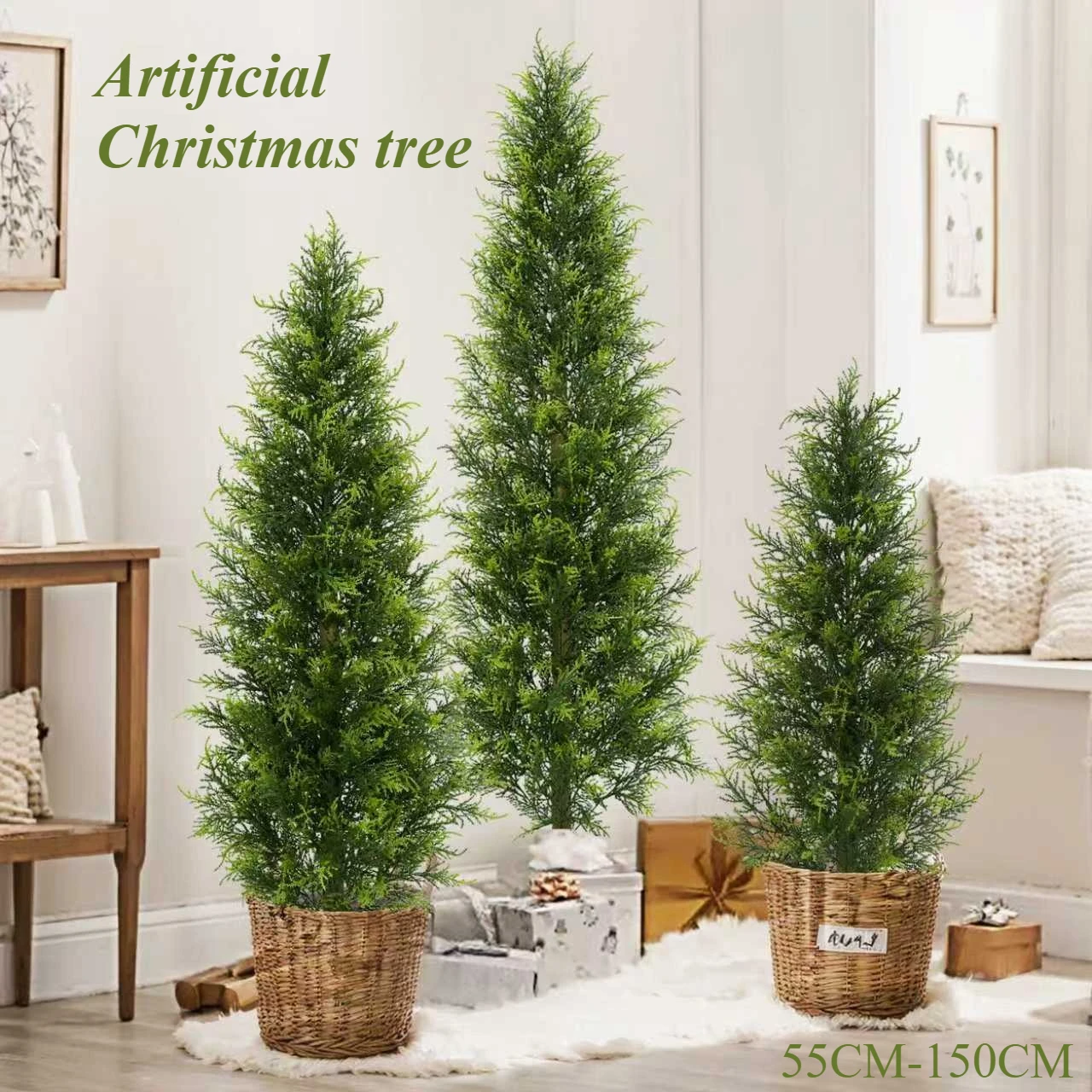

Artificial Christmas Tree Simulation Cypress Pot 55CM To 150CM Large Christmas Tree Family Christmas Atmosphere Decoration
