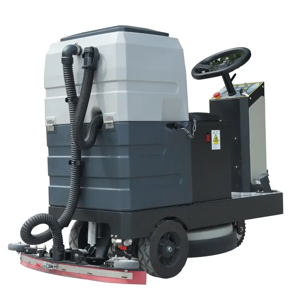 V6 Ride On Pressure Washer Surface Cleaning Machine Cordless Electric Industrial Sweeper