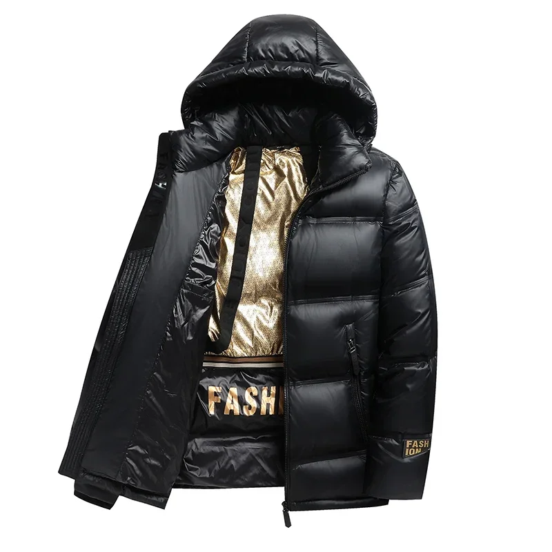 

YEAE Men Down Jacket 2024 New Thickened Jacket Designer Clothing Men Winter Coat Casual Hooded Luxury Menswear