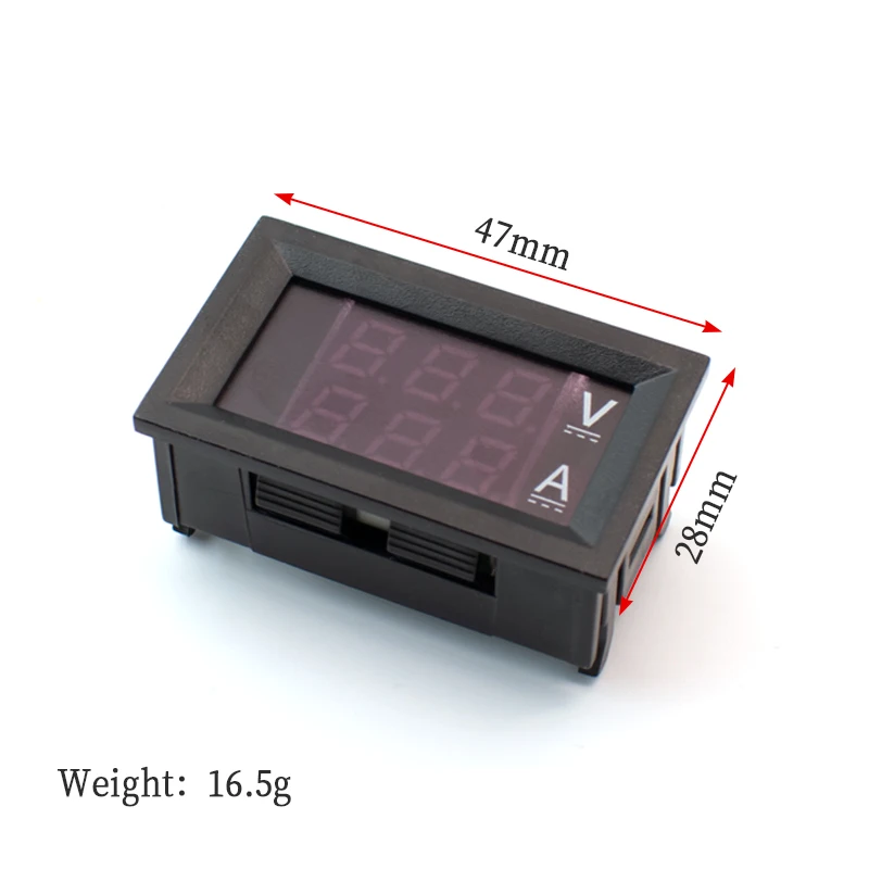 DC 0-100V 10A Digital Voltmeter Ammeter Dual Display Voltage Detector Current Meter Panel Amp Volt Gauge 0.28