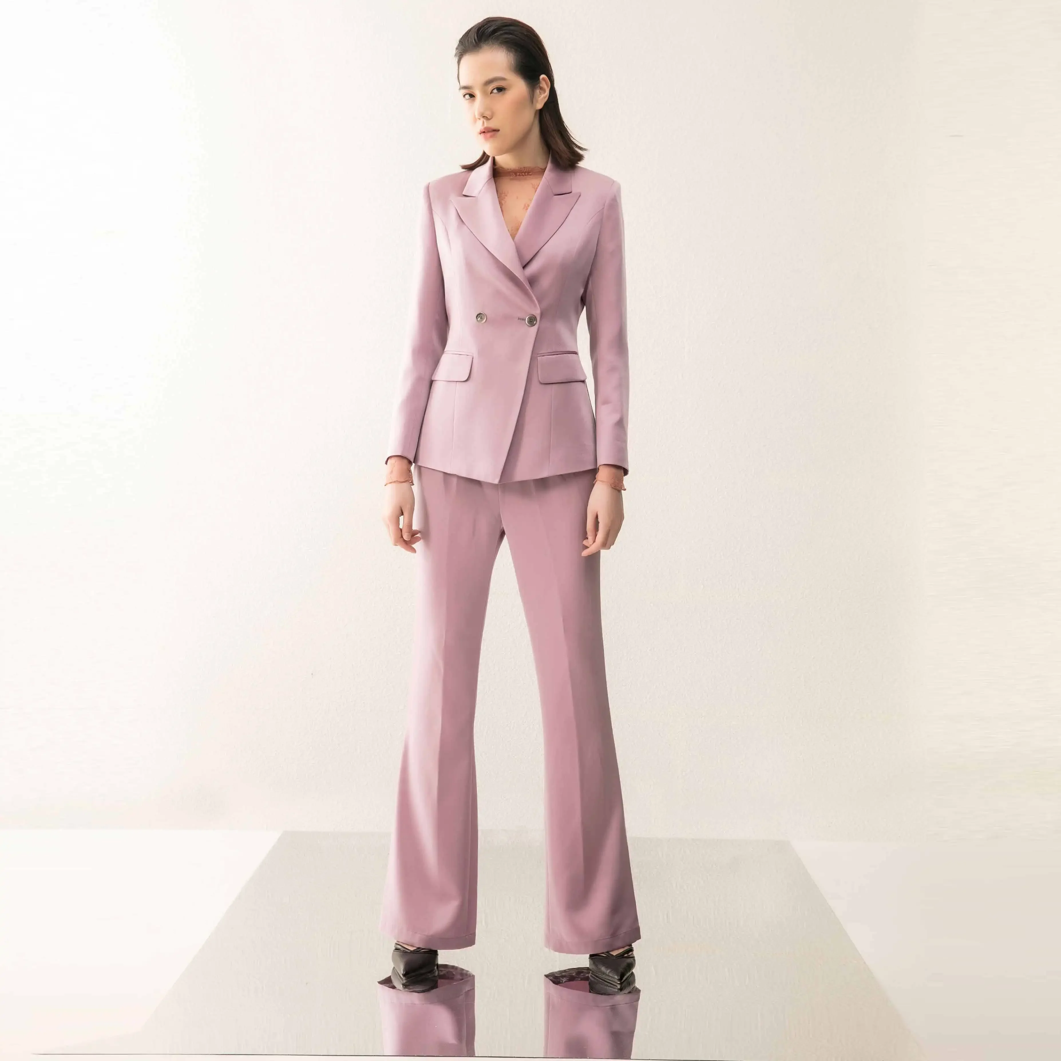 

Manufacturers full set Suits For Elegant Women Fashion clothing Slim Pants And Blazer Set Ladies Wear women's social suits