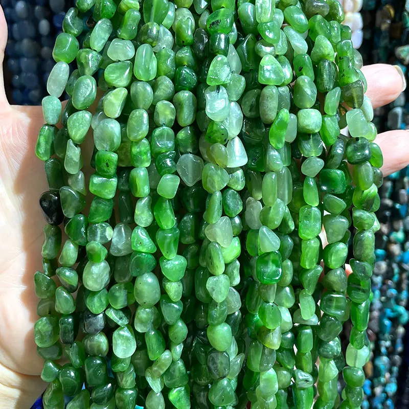 Wholesale 5-7mm Irregular Green Jades Chrysocolla Agates Crystal Natural Stone Beads for Jewelry Making DIY Bracelet Materials