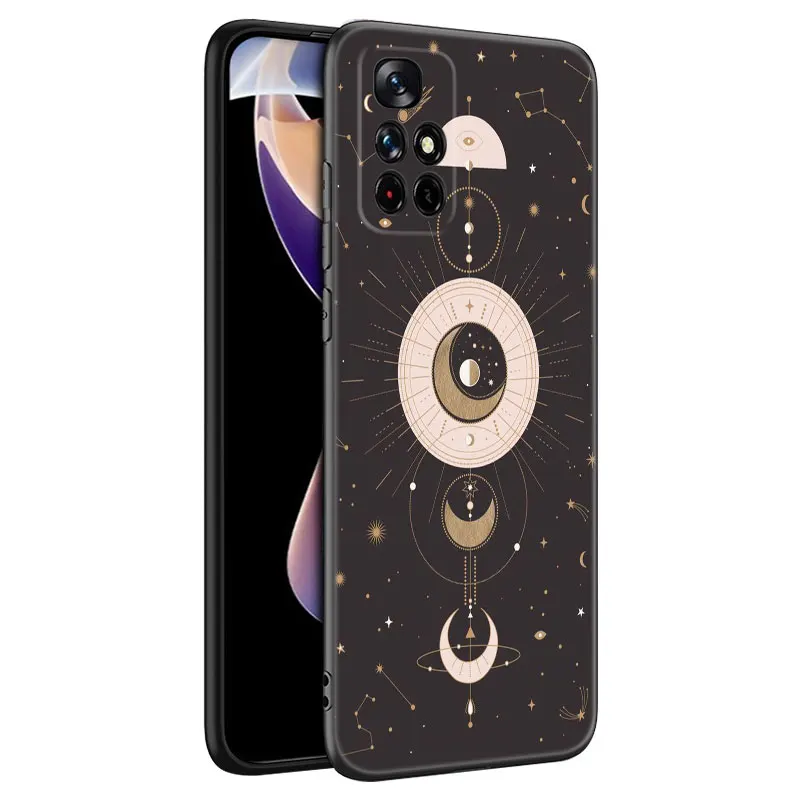 Witches Moon Tarot Mystery Totem Black Phone Case For Xiaomi Redmi Note 10 11 11S 12 13 4G 8 9 11T Pro 5G Plus 8T 9S 10S 12S