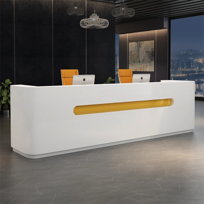 Modern Company Reception Table Luxury Office Furniture Front Desk Reception Counter Customized Reception Desk