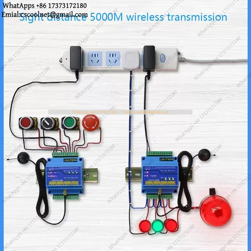 LR424 4-Channel Wireless Switch Module Remote Control Relay Output Transmitter Receiver 433MHz