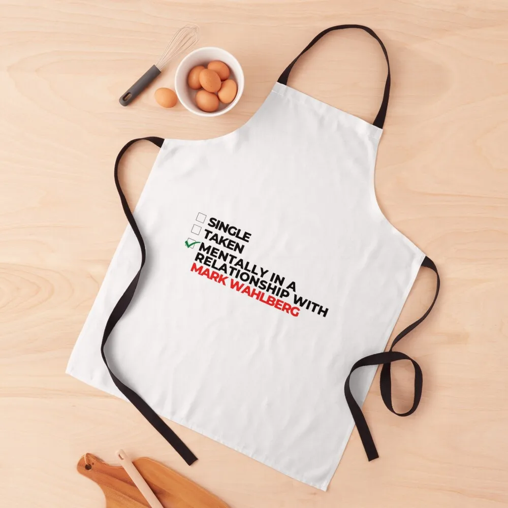 

Mentally Dating Mark Wahlberg Apron christmas 2024 Professional Barber Kitchen Women Manicurists Apron