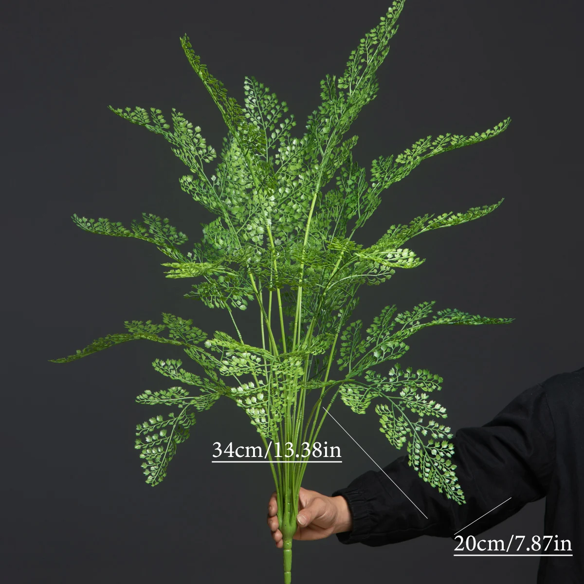 88 cm 18 Gabeln große gefälschte Palmenpflanzen künstliche Monstera-Kunststoff-Farnblätter künstlicher Palmenzweig für Hausgarten-Party-Dekoration – Detail 8