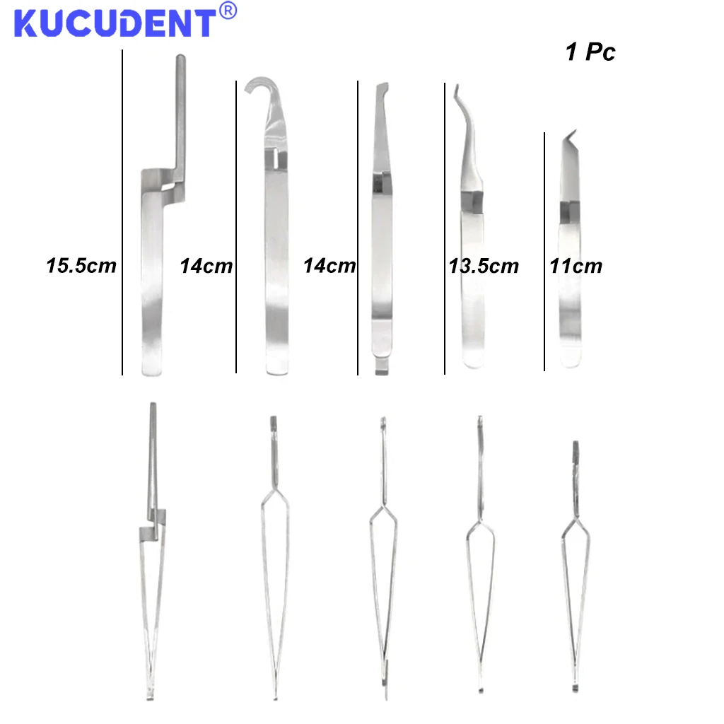 1PC Stainless Steel Dental Orthodontic  Tweezers Bracket Tweezer Buccal Tube Lingual Buttons Bonding Articulating Paper Tweezers