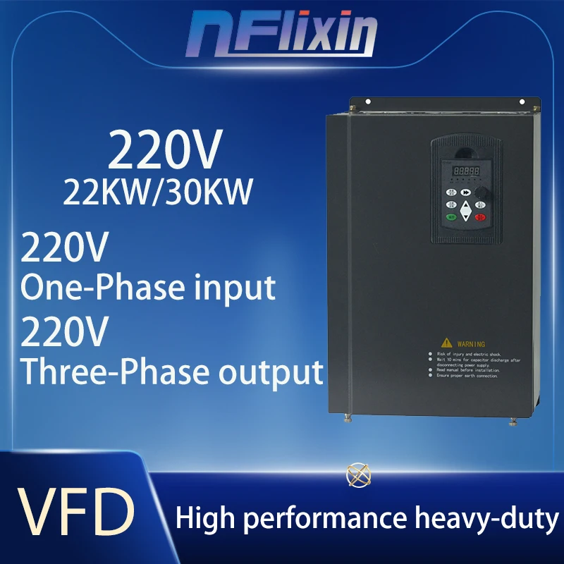 AC 220V Economical VFD Variable Frequency Drive Converter 11/15/18.5/22/30/37/45KW Motor Speed Controller