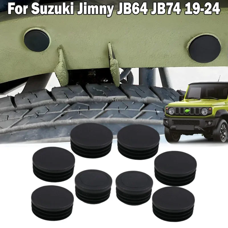 

8pcs Girder Tube Frame Hole Cover ABS Waterproof Classis Plugs Tube Hole Caps Cover for Suzuki Jimny Serria JB64 JB74 2019-2024