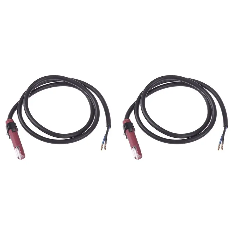 

CHCH 2X QRB1 Flame Detector Photosensitive Electric Eye Burner Detection Photoresistor Red QRB1 Photocell
