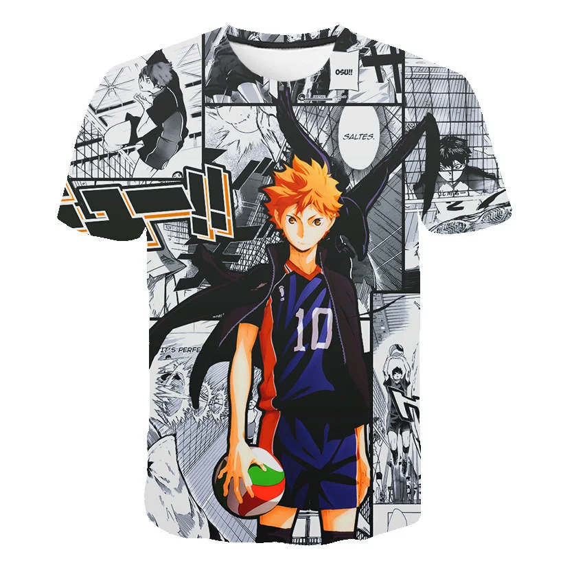 

Новинка 2021, модные футболки с 3D принтом Аниме Haikyuu для подростков, одежда в стиле Харадзюку, топы, футболки большого размера, топы, Прямая поставка