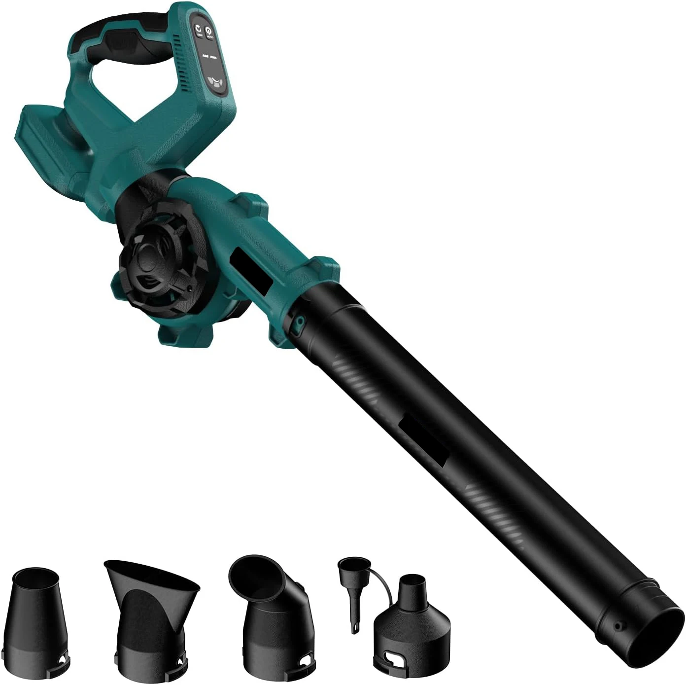 Cordless Leaf Blower For Makita 18V Battery 3 Speed Modes Up To 200MPH 270° Rotatable Electric Leaf Blower 4 Blowing Nozzles