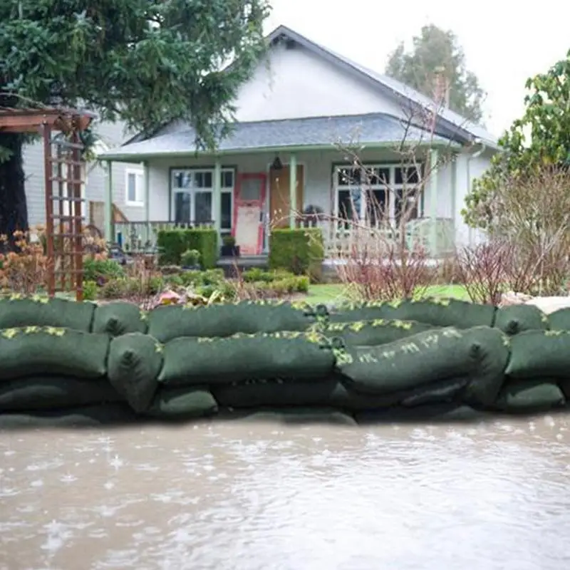 Sacos de arena absorbentes de agua, 5X presas de agua para prevención de inundaciones, sacos de arena para inundaciones, bolsas de arena para inundaciones de alta resistencia