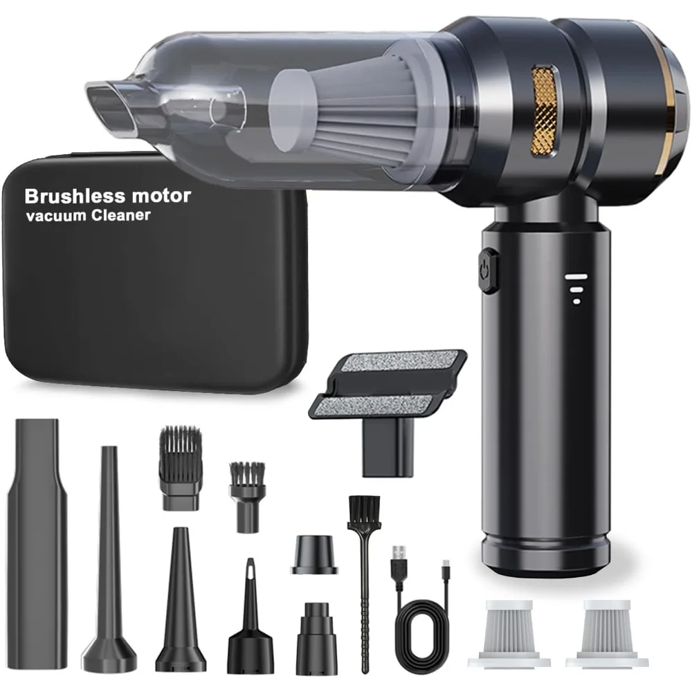 

Car Vacuum Cleaner,22000PA High Power Mini Vacuum Cleaner,Rechargeable Handheld Vacuum,Portable Cordless Compressed Air Duster A