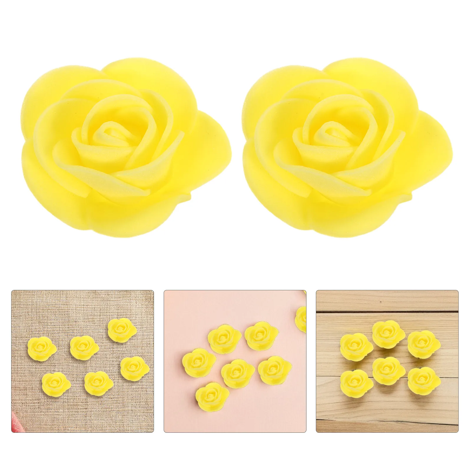 

500Pcs Artificial Rose Heads Realistic Foam Mini Roses for DIY Wedding Decorations Bridal Hair Clips Headbands Flower