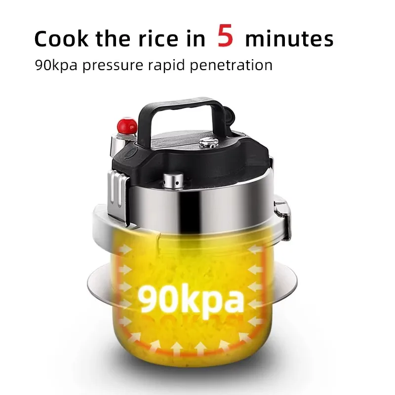 New Electric 0.8L/1.2L Mini Rice Stainless Steel Pressure Cooker For Camping