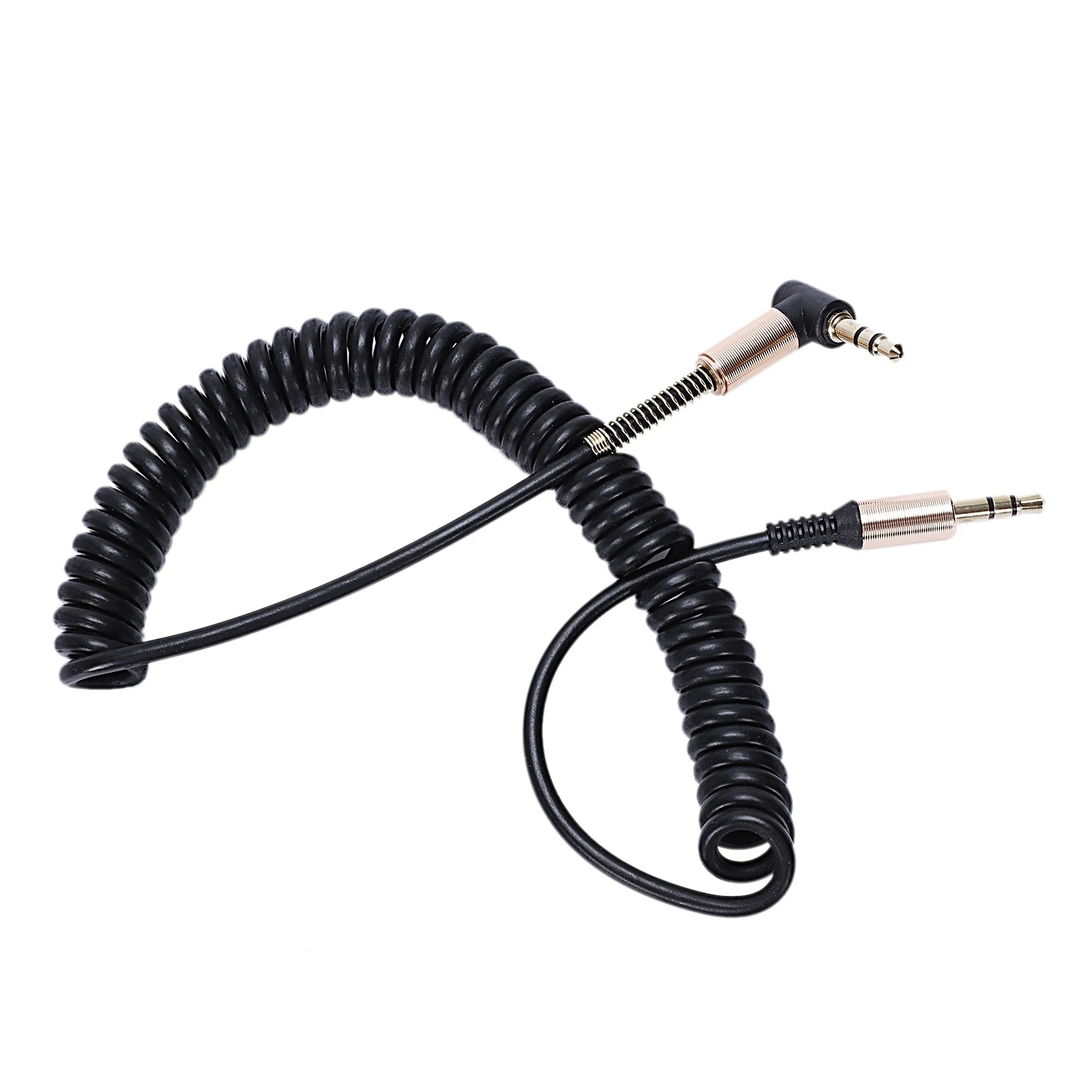 3.5mm Audio Aux Cable Jack 3.5 Jack Gold plated 90 degree Angle Audio Cable 3.5mm Male to Male for Car for Black