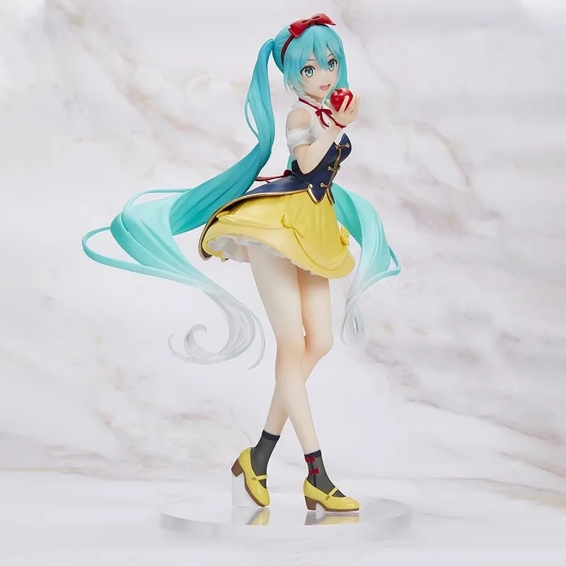 Taito oryginalne oryginalne postacie Piapro Hatsune Miku Wonderland rysunek Shirayukihime 18cm kolekcje zabawkowy model figurki prezent