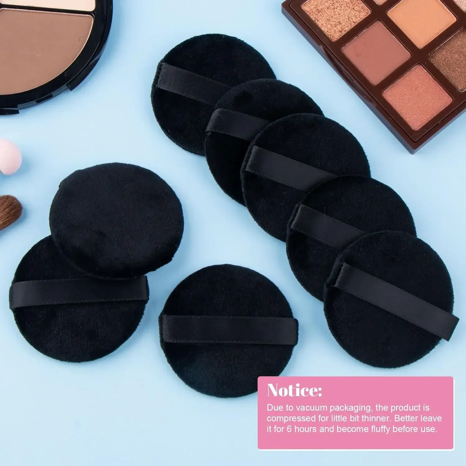 Soffi di polvere di Velet nero all'ingrosso con scatola spugne per il trucco Wet Dry Use Setting Pad in polvere Blush BB Cream Foundation Makeup Puff