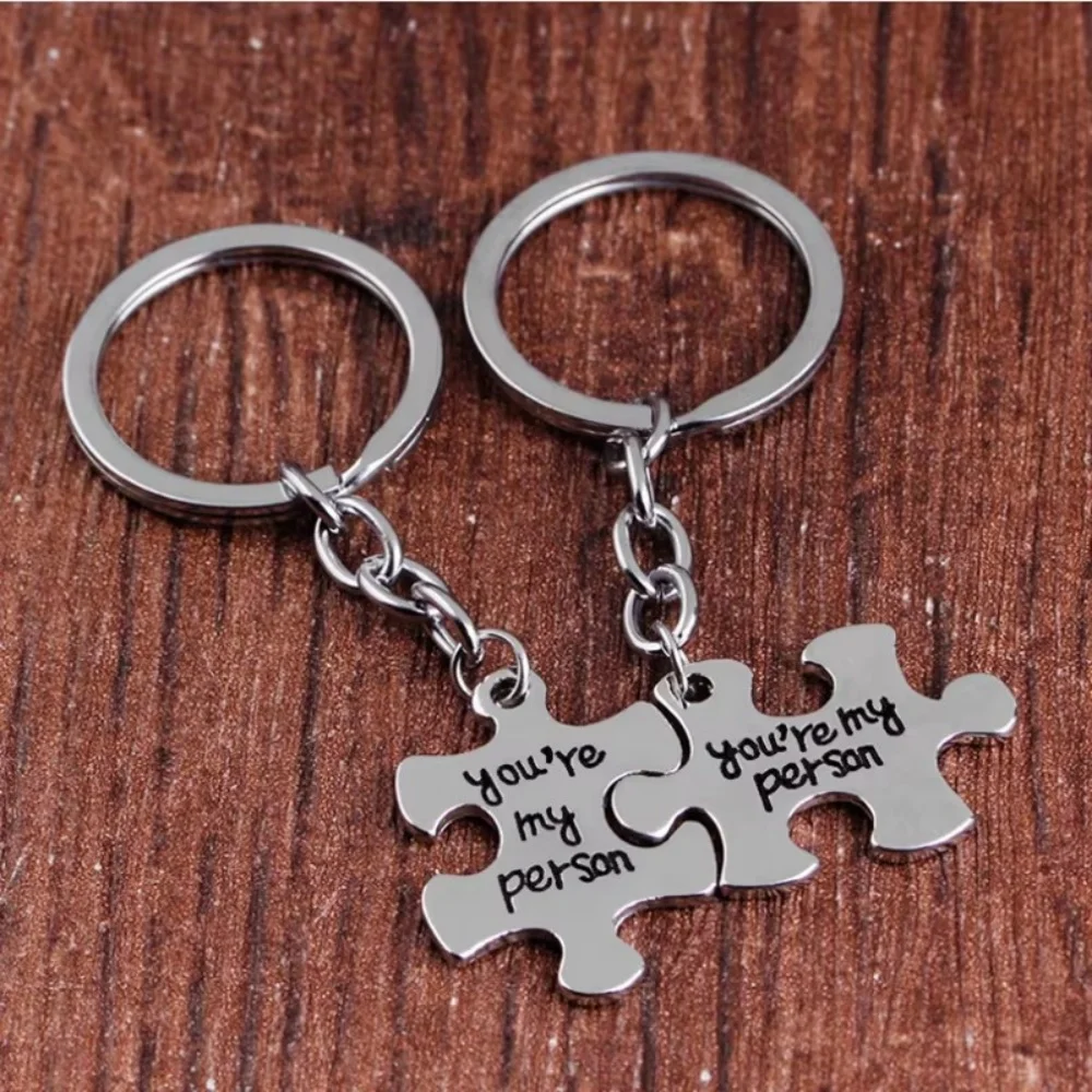 1 Paar Modeschmuck „You're My Person“-Schlüsselanhänger für Liebhaber, Schlüsselanhänger, Schlüsselanhänger, Halter, beste Freunde im Großhandel