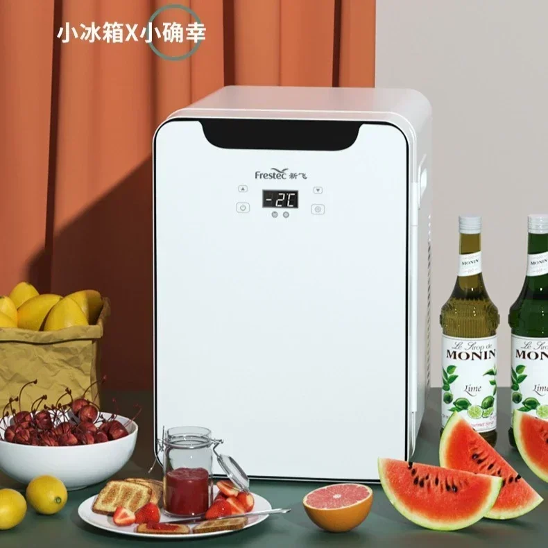 Mini refrigerator - Small. Student dormitory. Beauty makeup. One person refrigeration. Car home dual use. Breast milk dedicated.