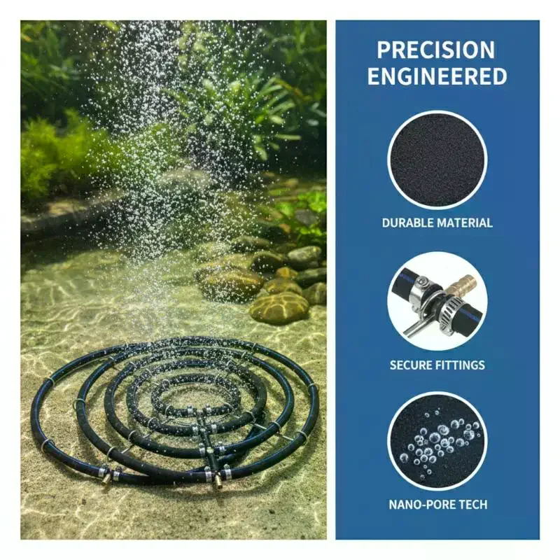1pcs Nano Aeration Disc 304 Stainless Steel Oxygen Plate Easy Install for Fish Pond Seafood Pond Consistent Oxygen Output