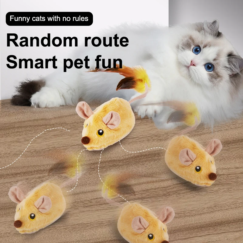 1Pieces Simulation Remote Control Electric Mouse And Cat Toy For Self-Entertainment And Relaxation