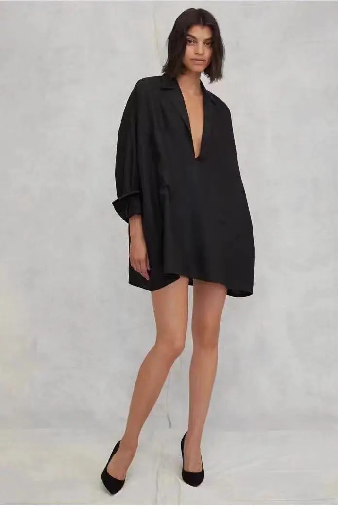 Women's New design sense top niche loose and lazy style shirt dress