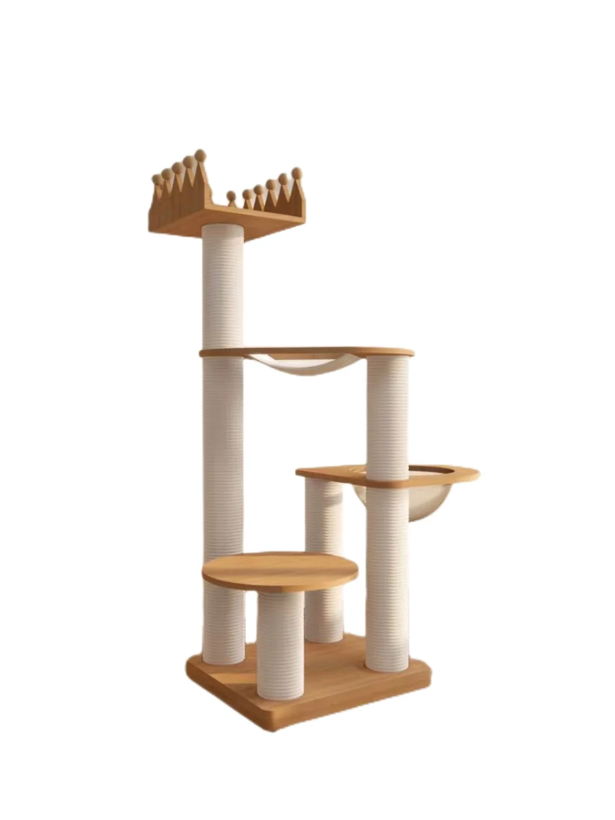 All solid wood cat climbing frame cat nest integrated scratching post tree large all-season universal small supplies rac