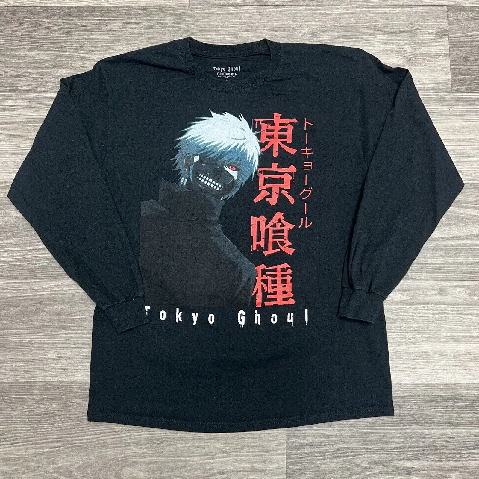 

Tokyo Ghoul Shirt Men L Black Long Sleeve Anime Comic Manga TV Show Promo RARE