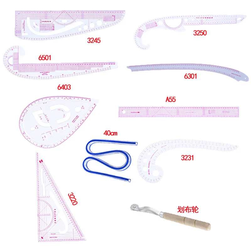 Curve Rulers Sewing Measure Design For Fabric Cutting Template Metric Tool Accessory Transparent Straight Tailor Patchwork