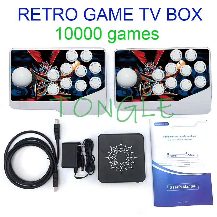 

3D Pandora TV Game Box 10000 In 1 Wifi Downd Games Save Function Arcade Game Console with 2 Retro Joystick Gamepad Multiplayer