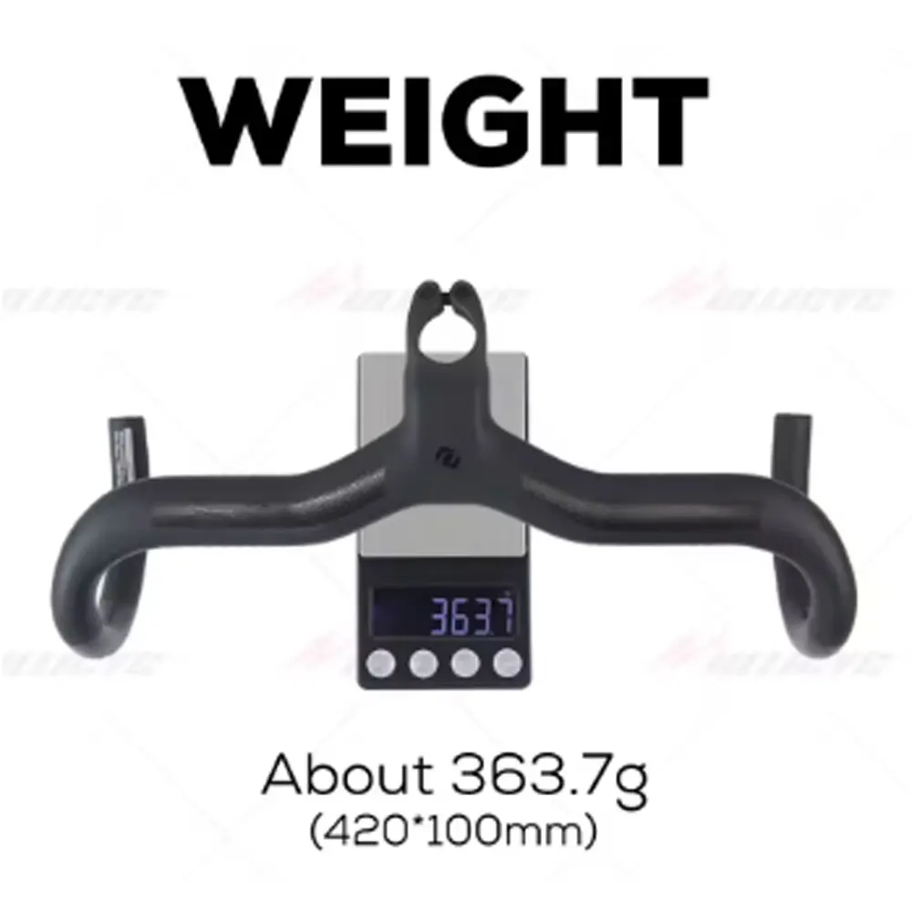 Syncros Creston IC SL Carbon Handlebar Internal Routing Road Bicycle HandleBar Di2 Matte Black Integrated  Cockpit With mount - Image 3