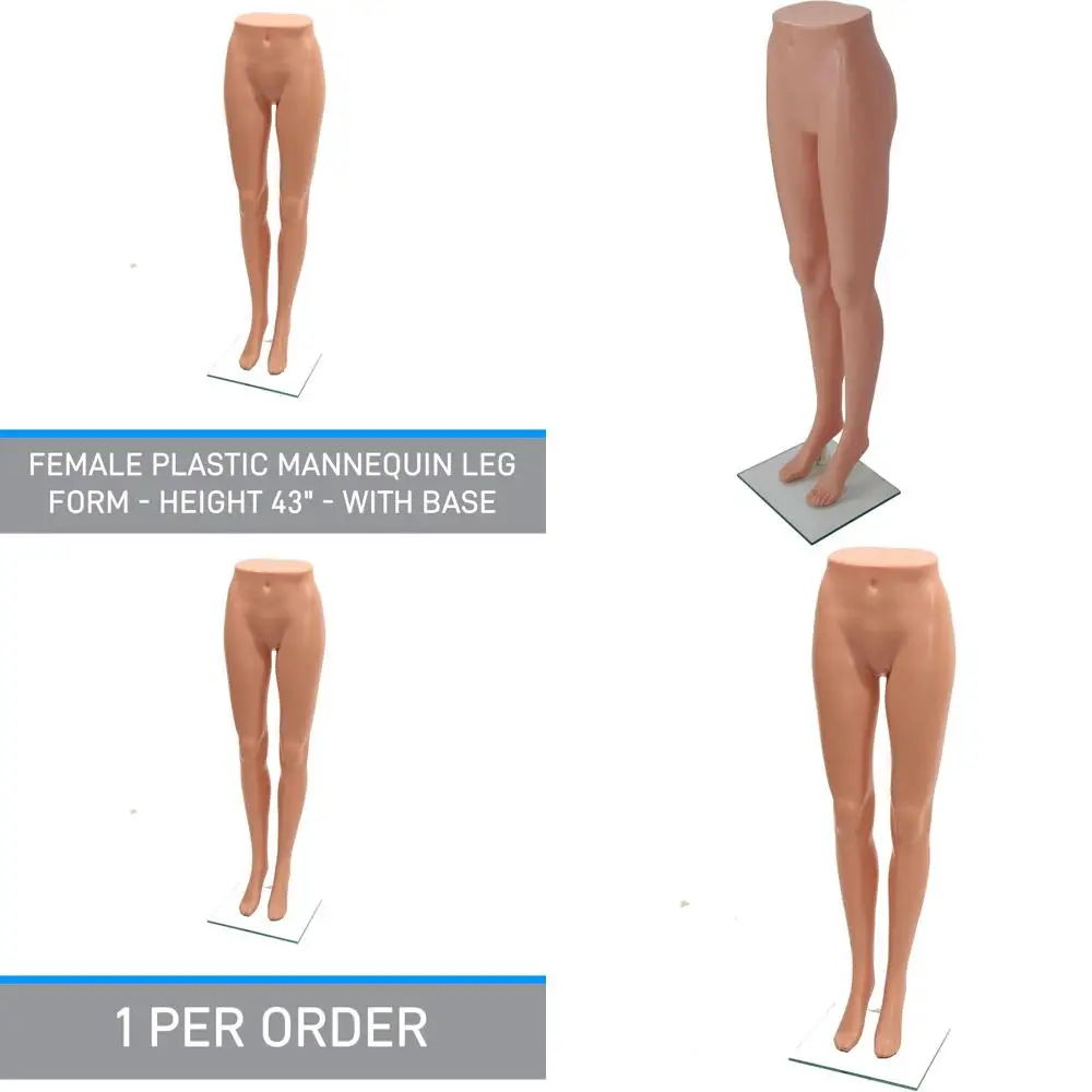 

43 Female Plastic Mannequin Leg Form with Base - Half Body