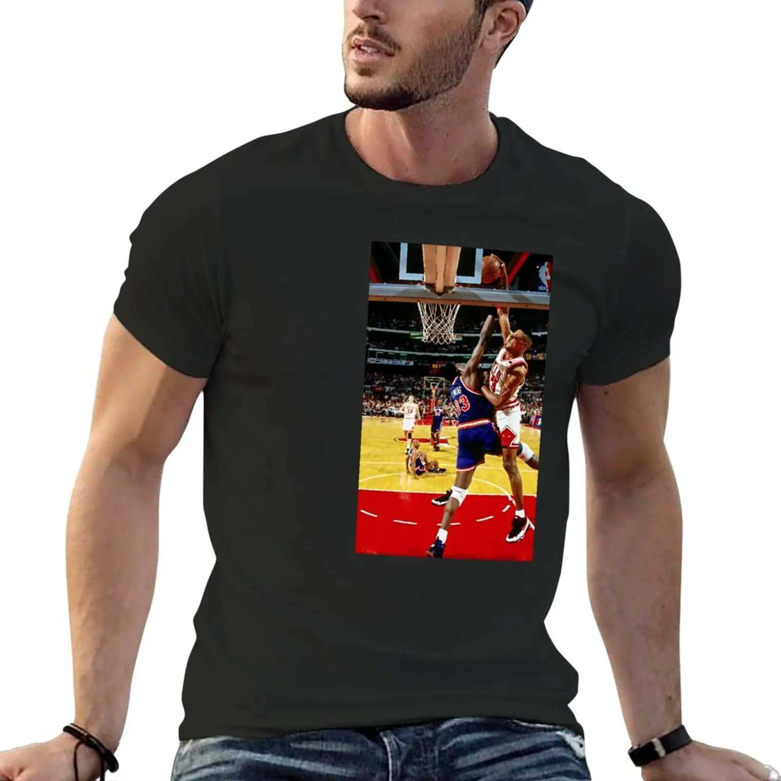 New Pippen Dunk On Ewing T-Shirt anime black t shirt cute tops black t-shirts for men