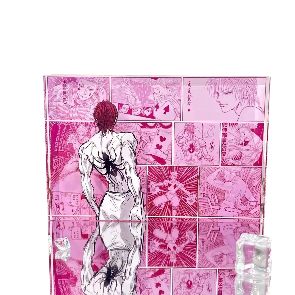 HUNTER Anime Peripherals Hisoka Figure Acrylic Bricks Collectible Cosplay Ornaments Hisoka Sexy Boy Bare Back Acrylic Decor Toys