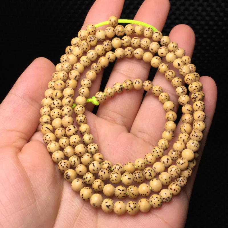 High-throw Gold 5/6mm Round Bead 108 Pieces Multi-Loop Women's Chen Seed Star and Moon Bodhi Bracelet