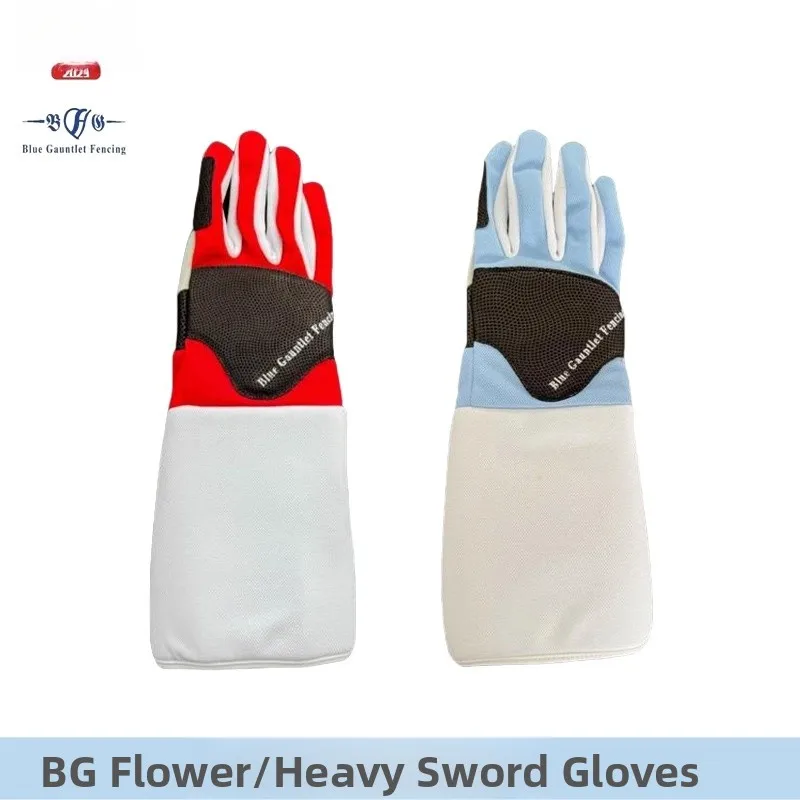 blue-gauntlet-fencing-competition-gloves-soft-skin-friendly-cfa-certified-fencing-equipment-for-neutral-users