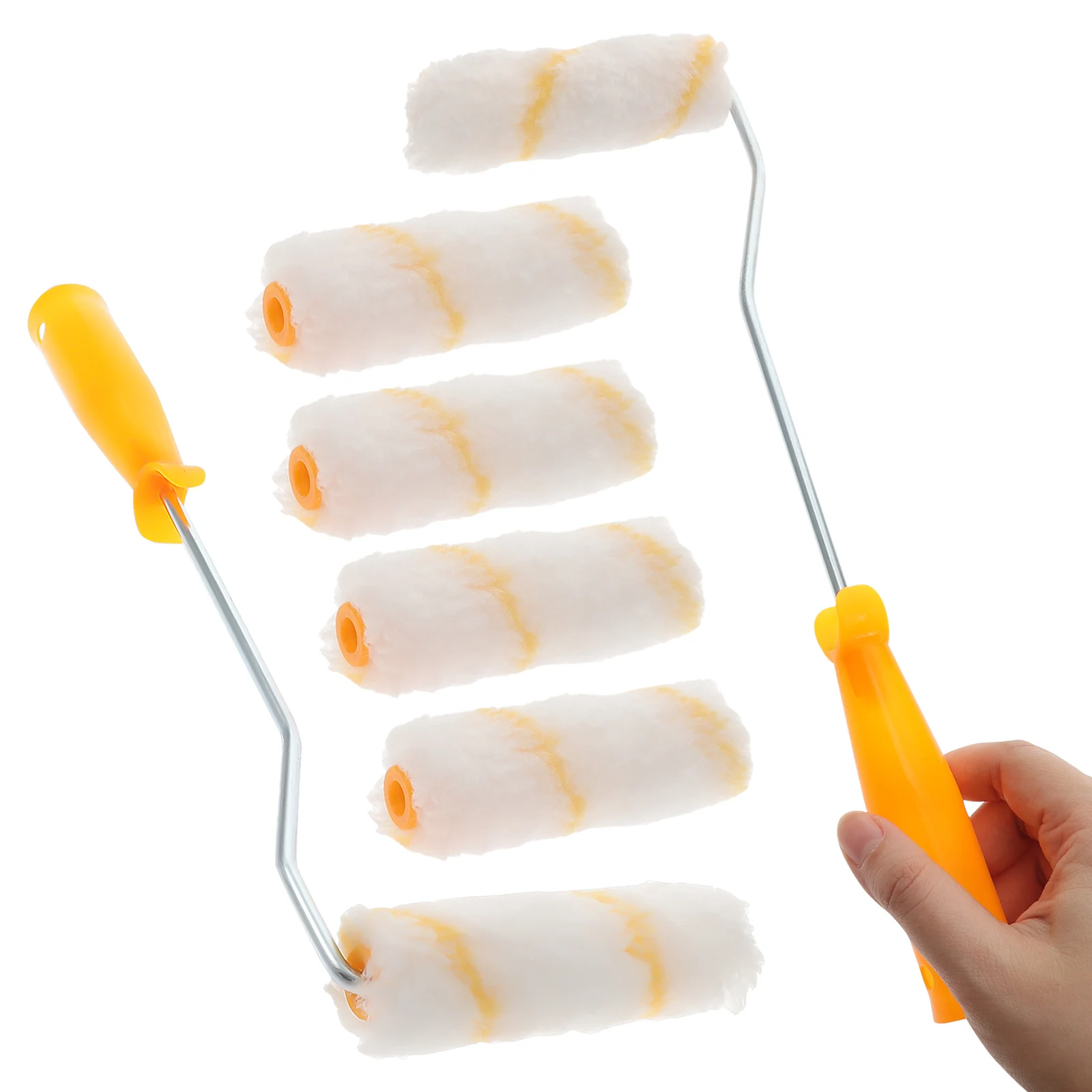 10 قطعة 4 بوصة غطاء بكرة الطلاء جدار رولة دهانات فرشاة تسليط مقاومة قابلة لإعادة الاستخدام قيلولة للمنزل مكتب أدوات الطلاء ذاتية الصنع #2