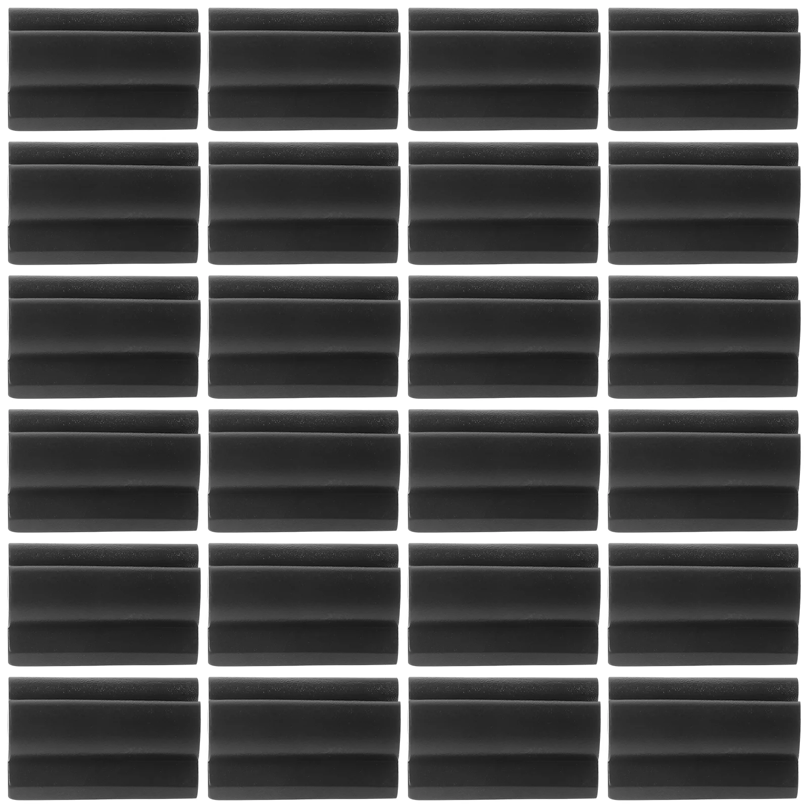 

50 Pcs Bar Stool Floor Protectors U-tube Snap Open Foot Pads Flooring Chair Feet for Wood Floors Black Plastic